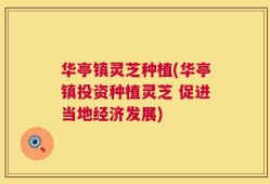 华亭镇灵芝种植(华亭镇投资种植灵芝 促进当地经济发展)