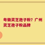 粤徽灵芝孢子粉？广州灵芝孢子粉品牌