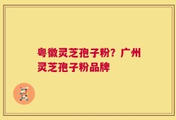 粤徽灵芝孢子粉？广州灵芝孢子粉品牌
