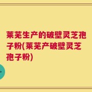 莱芜生产的破壁灵芝孢子粉(莱芜产破壁灵芝孢子粉)