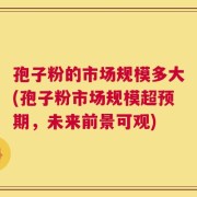孢子粉的市场规模多大(孢子粉市场规模超预期，未来前景可观)
