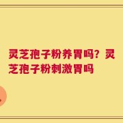 灵芝孢子粉养胃吗？灵芝孢子粉刺激胃吗
