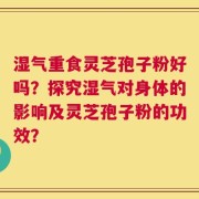 湿气重食灵芝孢子粉好吗？探究湿气对身体的影响及灵芝孢子粉的功效？