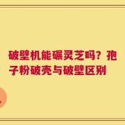 破壁机能碾灵芝吗？孢子粉破壳与破壁区别