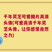 千年灵芝可爱图片高清头像(可爱高清千年灵芝头像，让你感受自然之力)