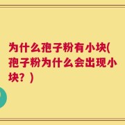 为什么孢子粉有小块(孢子粉为什么会出现小块？)