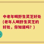 中老年喝野生灵芝好处(老年人喝野生灵芝的好处，你知道吗？)