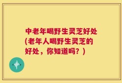 中老年喝野生灵芝好处(老年人喝野生灵芝的好处，你知道吗？)