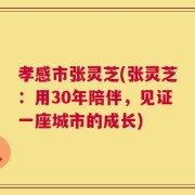 孝感市张灵芝(张灵芝：用30年陪伴，见证一座城市的成长)