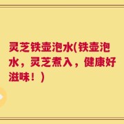 灵芝铁壶泡水(铁壶泡水，灵芝煮入，健康好滋味！)