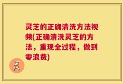 灵芝的正确清洗方法视频(正确清洗灵芝的方法，重现全过程，做到零浪费)