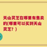 天山灵芝在哪里有售卖的(哪里可以买到天山灵芝？)