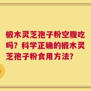 椴木灵芝孢子粉空腹吃吗？科学正确的椴木灵芝孢子粉食用方法？