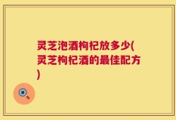 灵芝泡酒枸杞放多少(灵芝枸杞酒的最佳配方)