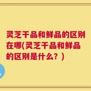 灵芝干品和鲜品的区别在哪(灵芝干品和鲜品的区别是什么？)