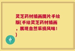 灵芝药材插画图片手绘版(手绘灵芝药材插画，展现自然采摘风味！)