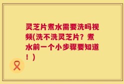 灵芝片煮水需要洗吗视频(洗不洗灵芝片？煮水前一个小步骤要知道！)