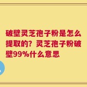 破壁灵芝孢子粉是怎么提取的？灵芝孢子粉破壁99%什么意思