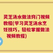 灵芝汤水做法窍门视频教程(学习灵芝汤水烹饪技巧，轻松掌握做法  视频教程)