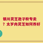 银川灵芝孢子粉专卖 ？太岁肉灵芝如何养好