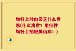 旗杆上放肉灵芝什么意思(什么寓意？象征性旗杆上插肥美山珍！)