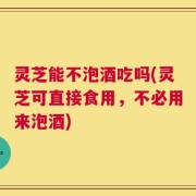 灵芝能不泡酒吃吗(灵芝可直接食用，不必用来泡酒)