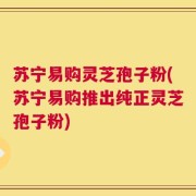 苏宁易购灵芝孢子粉(苏宁易购推出纯正灵芝孢子粉)
