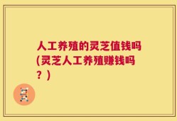 人工养殖的灵芝值钱吗(灵芝人工养殖赚钱吗？)