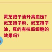 灵芝孢子油升高血压？灵芝孢子粉、灵芝孢子油，真的有抗癌细胞的效果吗？