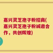 嘉兴灵芝孢子粉招商(嘉兴灵芝孢子粉诚邀合作，共创辉煌)