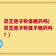 灵芝孢子粉是糖药吗(灵芝孢子粉属于糖药吗？)