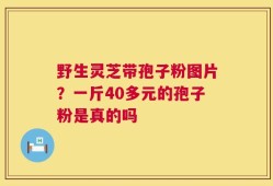 野生灵芝带孢子粉图片？一斤40多元的孢子粉是真的吗