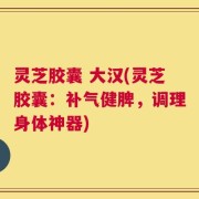 灵芝胶囊 大汉(灵芝胶囊：补气健脾，调理身体神器)
