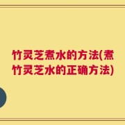 竹灵芝煮水的方法(煮竹灵芝水的正确方法)