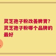 灵芝孢子粉改善脾胃？灵芝孢子粉哪个品牌的最好