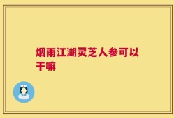 烟雨江湖灵芝人参可以干嘛