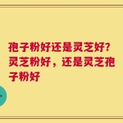 孢子粉好还是灵芝好？灵芝粉好，还是灵芝孢子粉好
