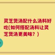 灵芝煲汤配什么汤料好吃(如何搭配汤料让灵芝煲汤更美味？)