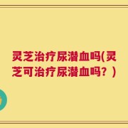 灵芝治疗尿潜血吗(灵芝可治疗尿潜血吗？)