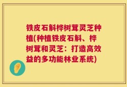 铁皮石斛桦树茸灵芝种植(种植铁皮石斛、桦树茸和灵芝：打造高效益的多功能林业系统)