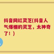 抖音网红灵芝(抖音人气爆棚的灵芝，太神奇了！)