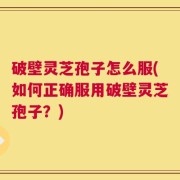 破壁灵芝孢子怎么服(如何正确服用破壁灵芝孢子？)