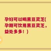 孕妇可以喝黑豆灵芝(孕期可饮用黑豆灵芝，益处多多！)