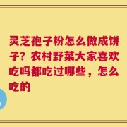 灵芝孢子粉怎么做成饼子？农村野菜大家喜欢吃吗都吃过哪些，怎么吃的