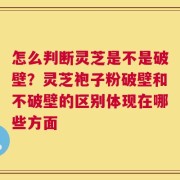 怎么判断灵芝是不是破壁？灵芝袍子粉破壁和不破壁的区别体现在哪些方面