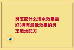 灵芝配什么泡水效果最好(拥有最佳效果的灵芝泡水配方