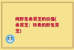 纯野生赤灵芝的价值(赤灵芝：珍贵的野生灵芝)