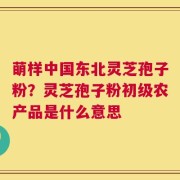 萌样中国东北灵芝孢子粉？灵芝孢子粉初级农产品是什么意思