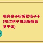 喝完孢子粉感觉嗓子干(喝过孢子粉后喉咙感觉干燥)
