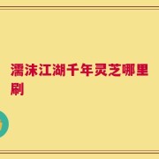 濡沫江湖千年灵芝哪里刷